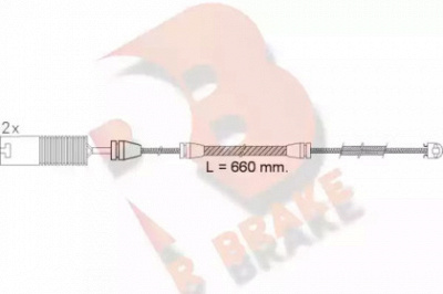 R BRAKE 610497rb -  Сигнализатор, износ тормозных колодок